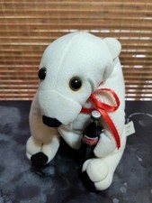 1993 Coca-Cola Plush Collection - Plush Toy Polar Bear w/ Coke Bottle
