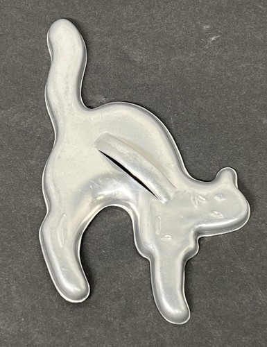 Vintage Metal Mirro Cookie Cutters Witch Cat Turkey Halloween Thanksgiving - Picture 6 of 8