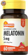 Melatonin 5Mg Fast Dissolve Tablets 60 Count Natural Berry Flavor Vegetari