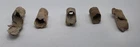 Dug Civil War Blow Through Bullets - 4 Gardners, 1 3-Ring Minie