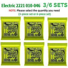 3/6 PACK! ERNIE BALL REGULAR SLINKY 10-46 ELE...