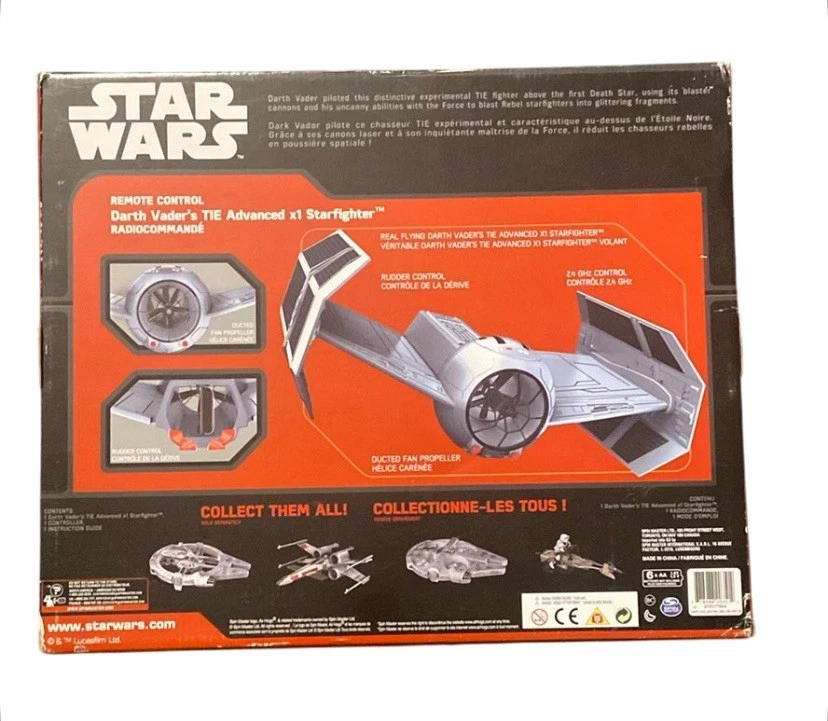 Air Hogs Star Wars Remote Control RC Darth Vader’s TIE Advanced Starfighter READ - Image 3 of 4