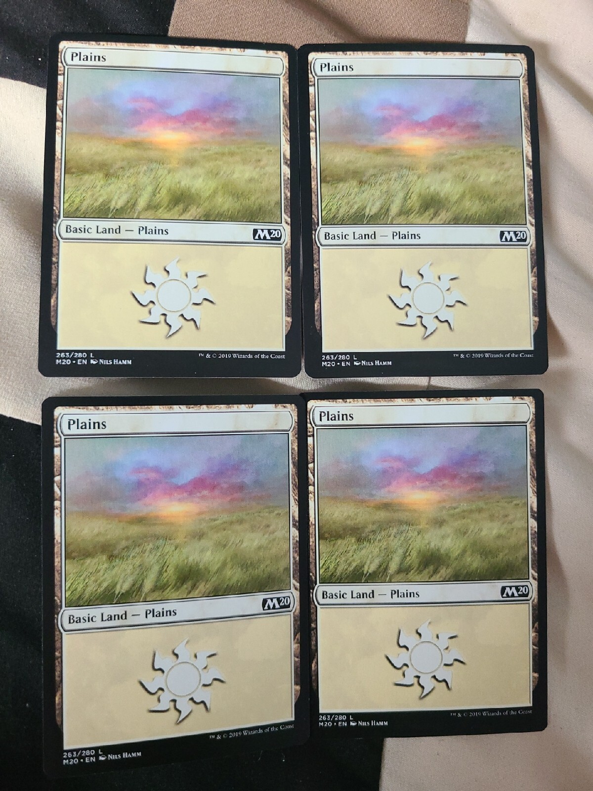 MTG M21 4x Plains | 263/280 | M20 Core Set 2020 | MINT Free Shipping 