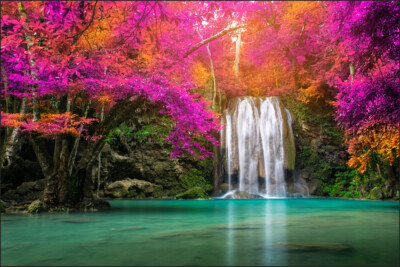 VINYL Fototapete XXL TAPETE Wasserfall Erawan 665