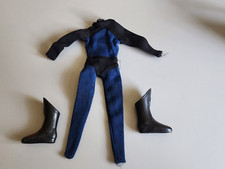 Vintage Captain Action 12 Blue and Black Jumpsuit and Boots Ideal 1966