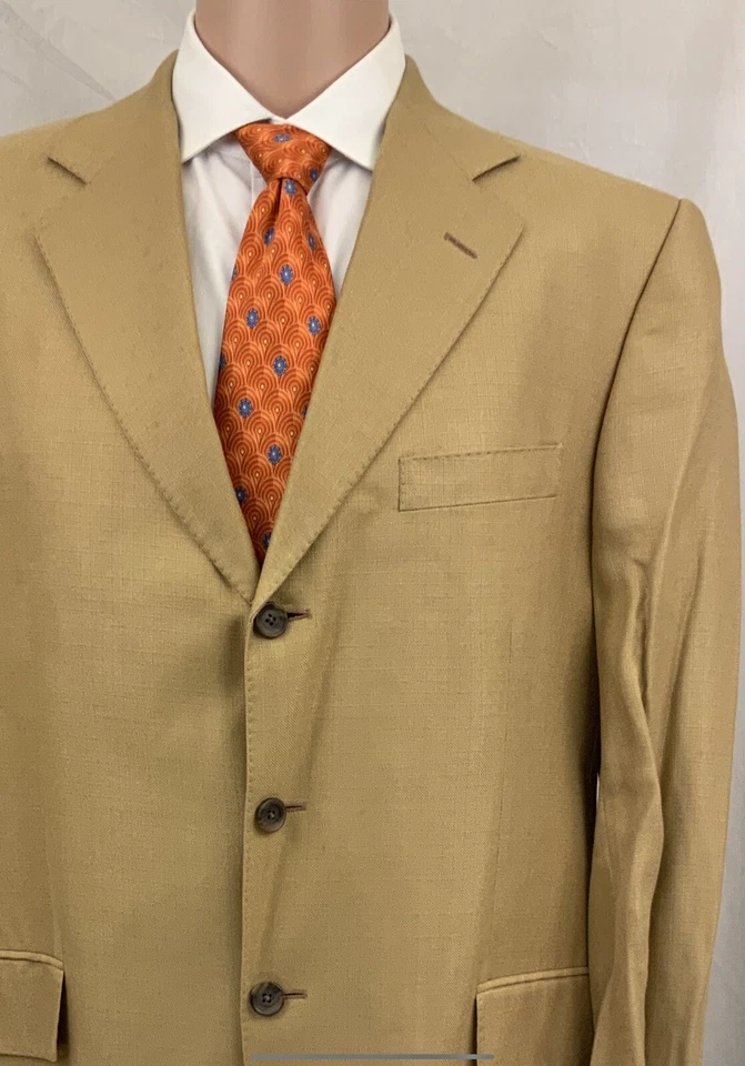 Abrigo Blazer Arnold Brant 42R Marrón 100% Bambú Hecho en Canadá YGI V1-624 Foto 3 de 4