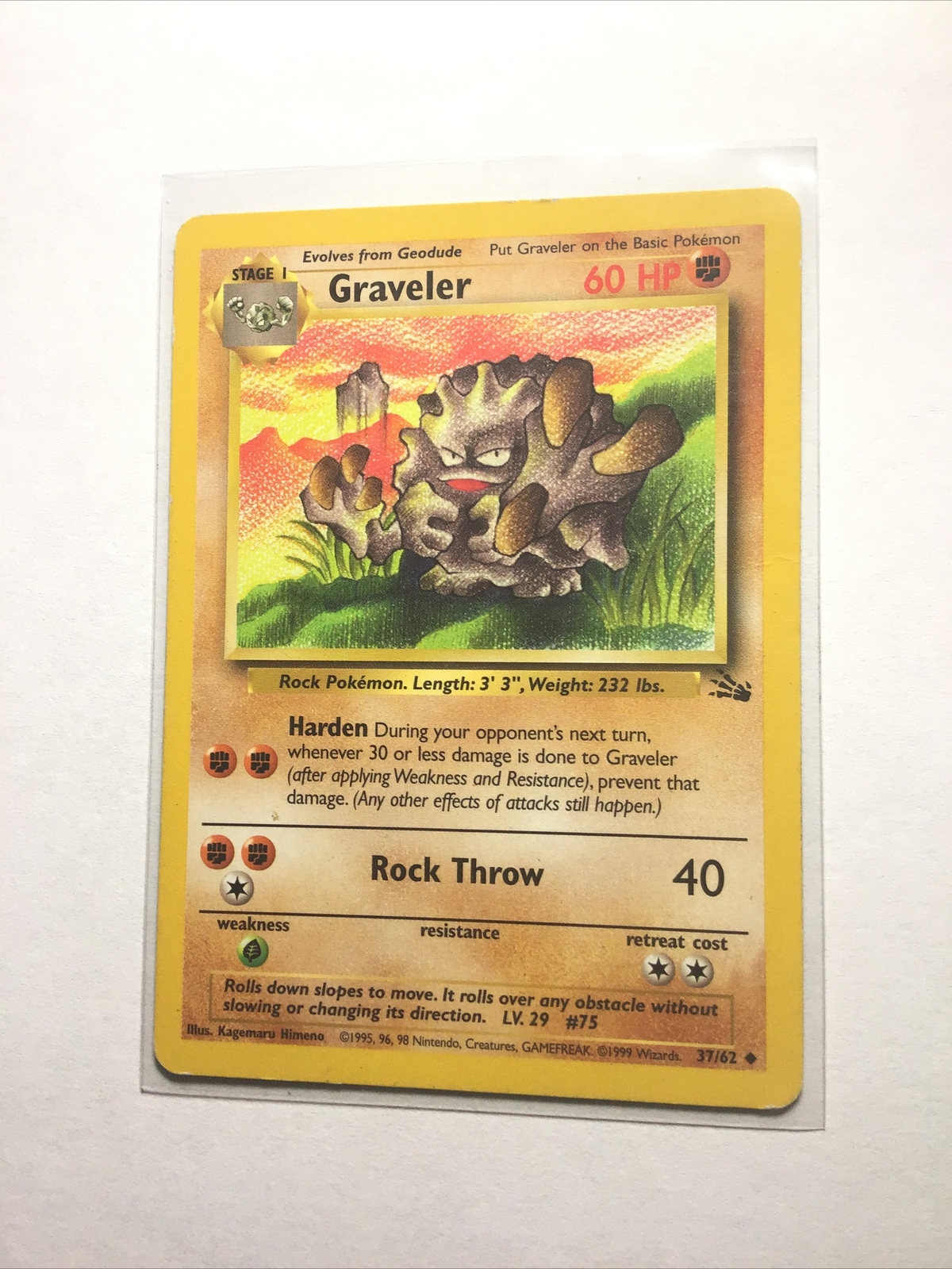 GRAVELER - 37/62 - Fossil - Pokemon Card - PL
