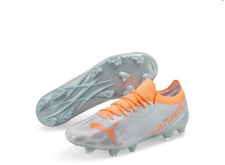 Puma Soccer Cleats Ultra Shoes 2.4 FG AG Diamond Silver Orange 106698-01 sz 10.5