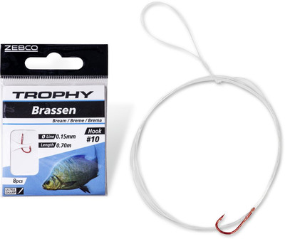 Zebco #6 Trophy Brassen Vorfachhaken rot Vorfach: 70cm