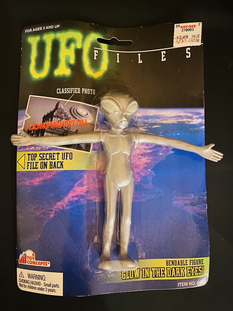 COMPLETE SET -Vintage Concepts UFO FILES Bendable Alien