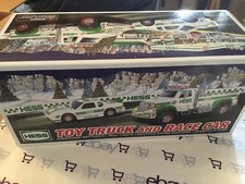 2011 Hess toy truck and race car