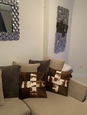 Decorative Cowhide Pillow Cover Set