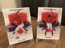 2021 Chronicles Trea Turner Americas Pastime Gold #d 33/49 and Josh Bell Base