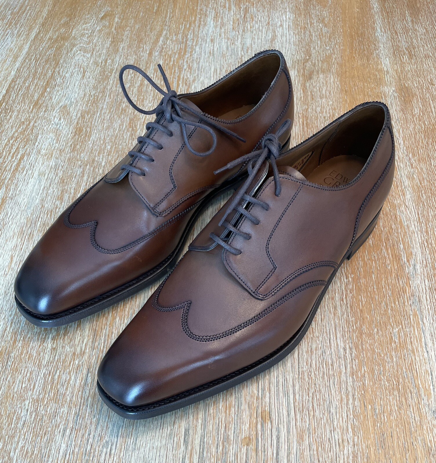 SAOLA Suola Edward Green Robertsbridge rovere scuro D888 8UK 8.5US R1 nuova