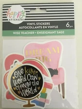 Happy Stickers - Wise Teacher Die Cut Vinyl Decal Stickers NEW