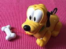 Disney Pluto Pull Along Walking Toy Dog Music And Barking Sound 10 Clementoni