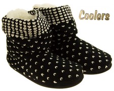 Ladies Slippers Comfort Bootie Womens Warm Shoes Coolers Knitted UK Size 3 4 5 6