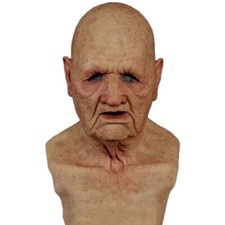 1 Halloween Old Man Adult Mask Funny Masks Supersoft Latex Cover head size 62cm