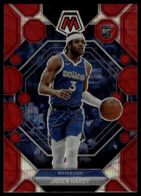 2022-23 Panini Mosaic #234 Jaden Hardy Red Wave Prizm Rookie