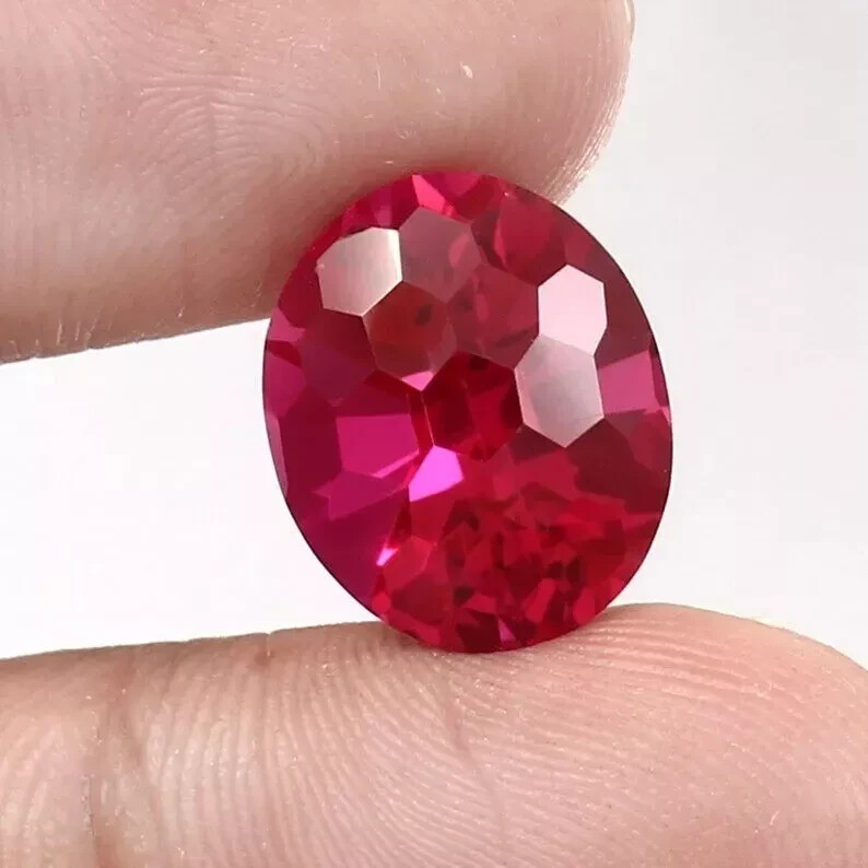 15x12 MM Natural Flawless Football Cut Burmese Red Ruby Certified Loose Gemstone
