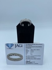 Platinum 2.18 CTTW Natural Diamond Eternity Band with Appraisal
