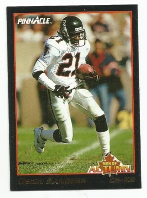 DEION SANDERS 1993 SCORE PINNACLE MEN OF AUTUMN CARD NEAR MINT CONDITION