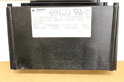 69123 Gould Shawmut Conn Barrier Strip 3 POS 68.32mm Screw ST Panel Mount - Picture 2 of 3
