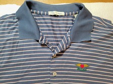 Vintage Baltusrol Golf Club Peter Millar Polo Striped size Large Blue Cotton