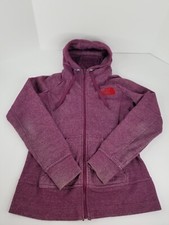The North Face Women  s Full Zip Hooded Jacket Medium Gray Athletic Outdoor