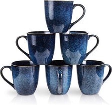 Coffee Mug Set, 12 Ounce, Set of 6, Ceramic Mug for Men, Women, Unique Glazed