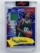 Robert Parish 2023 Leaf Art Of Sports Arts And Graphs Jersey Auto /3 #AG-RP1 HOF