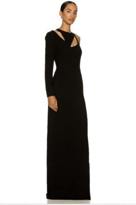 monot black cut out dress Cutout crpe maxi dress in black - Monot
