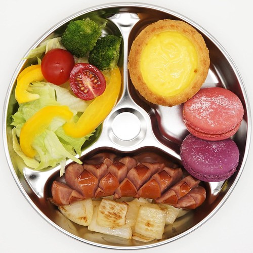 Stainless Steel Divided Plates, 8 Inch 3 Compartment, BPA Free, Set of 2 - Picture 6 of 9