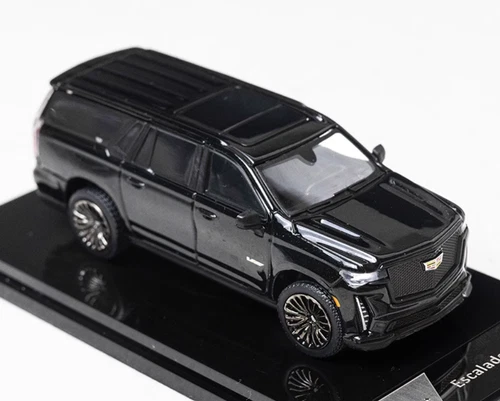 1/64 Alloy diecast car model Cadillac Escalade ESV SUV 2023 Black - Picture 7 of 8
