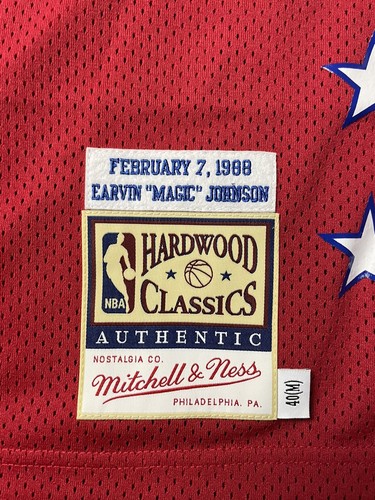 MITCHELL & NESS AUTHENTIC MAGIC JOHNSON M $300 RETAIL ALL-STAR GAME JERSEY - Picture 4 of 6
