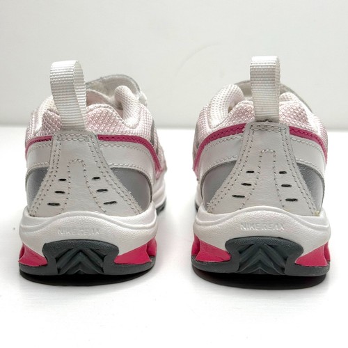 Nike Reax Leather Knit Sneaker Kleinkind Mädchen US 7C EU 23,5 Weiß Rosa Silber - Bild 3 von 9