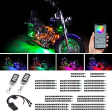 LEDGlow 30pc Bluetooth Million Color LED Motorcycle Light Kit w Smartphone App