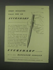 1949 Eversharp Pencils Ad - Every occasion calls for an Eversharp