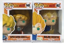 Funko POP! DBZ SS Goku con Kamehameha #948 & Majin Vegeta #862 con protezioni