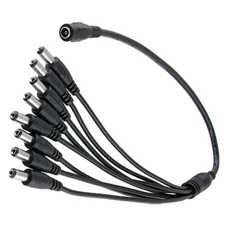 8 DC CCTV Power Splitter cable for Surveillance Cameras