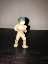 Vintage Barclay Toy Soldier Podfoot with Submachine Gun 1950s