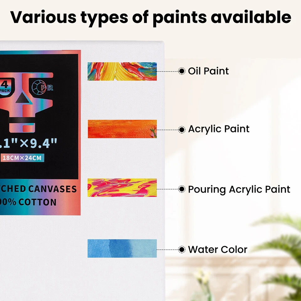 OPHIR 4X Stretched Cotton Canvas for Art Painting Hexagon Painting Boards - Image 4 of 4