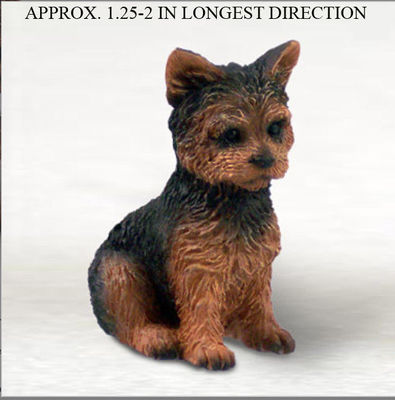 Yorkie Mini Hand Painted Figurine Puppy Cut