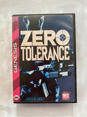 Zero Tolerance (SEGA Genesis, 1994) Game & Box - No Manual 