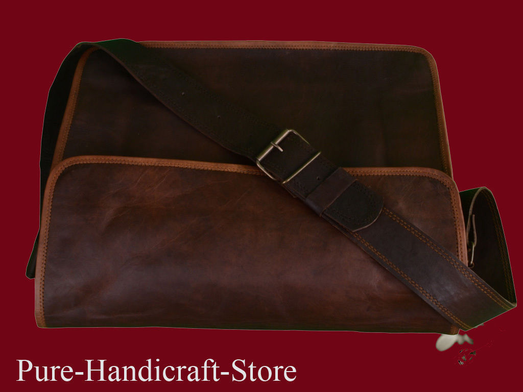 New Bag Men's Genuine Leather Vintage Messenger Handmade Briefcase Bag Satchel