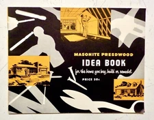 Vintage 1950s MASONITE PRESDWOOD Mid-Century MODERN BUILDING MATERIAL Cool!