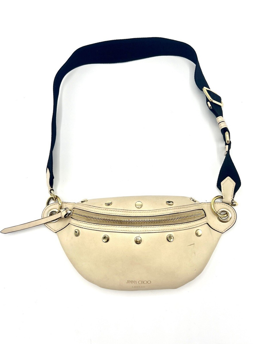 Leather Bags Jimmy Choo Belt Bags Jimmy Choo Black Star-Studded