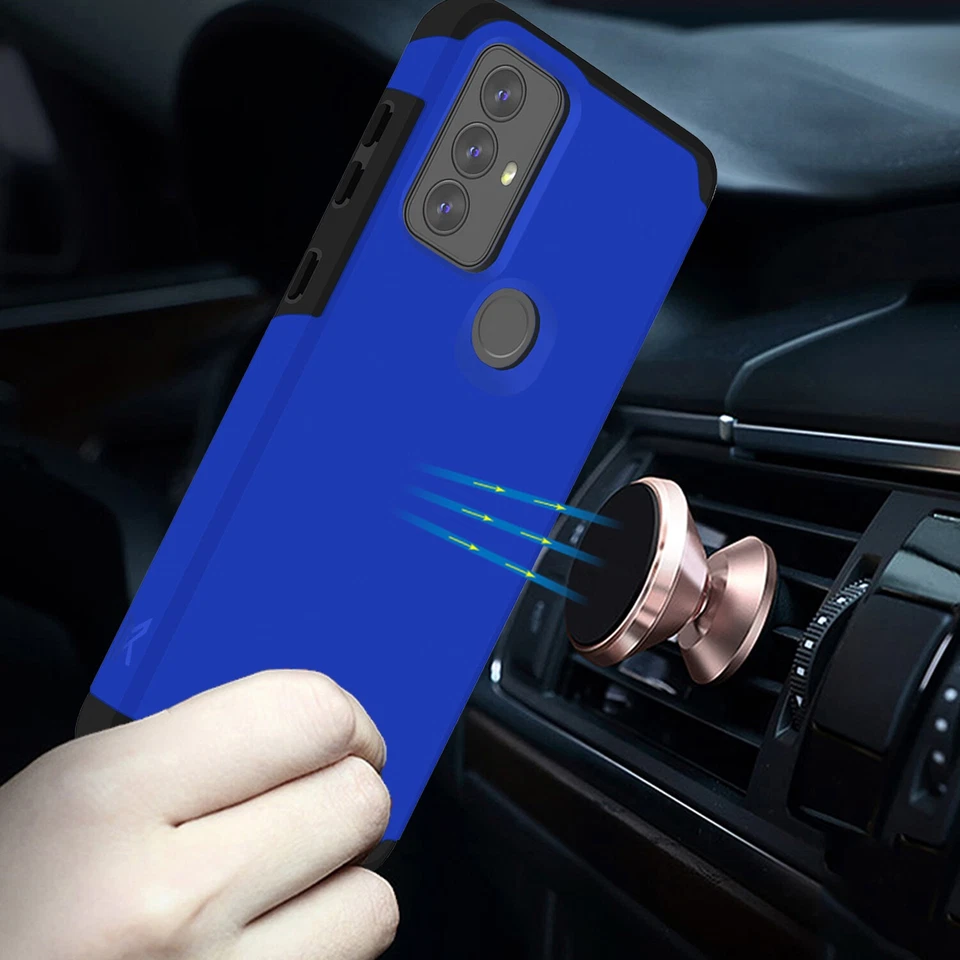 For Motorola Moto G Pure/G Power 2022 Phone Case Hybrid Cover+Tempered Glass - Image 2 of 4