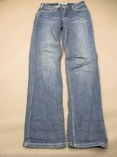 Carhartt Size 2 Womens Blue Cotton Blend Zip Fly Pockets Straight Jeans 372
