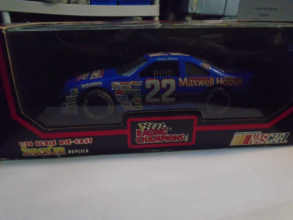 Racing Champions 1/24 Scala Die Cast #22 Sterling Marlin, Maxwell Casa, Nascar - Immagine 3 di 4